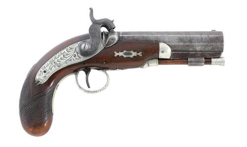 British Percussion Coat Pistol by Richard Hollis & Sons
