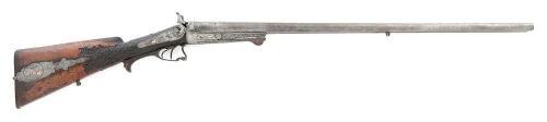 Ornate German Under Lever Double Hammergun by Suchardt