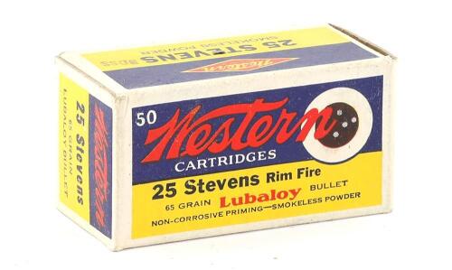 Collectible Box of Western 25 Stevens Rimfire