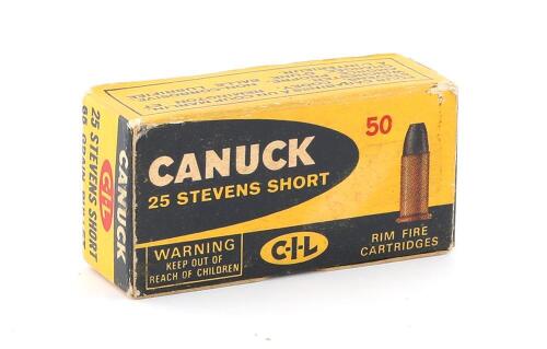 Collectible Box of Canuck 25 Stevens Short Rimfire