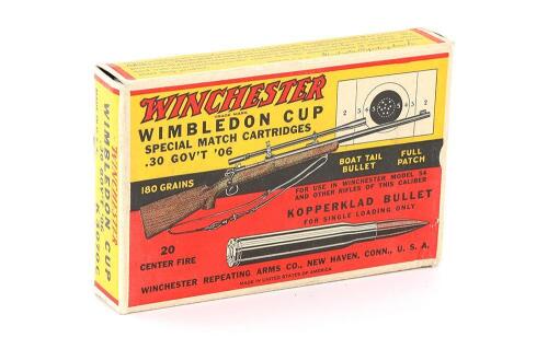 Collectible Box of Winchester .30 Gov't '06 Special Match Cartridges