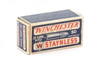 Vintage Box of Winchester Staynless 22 LR Cartridges