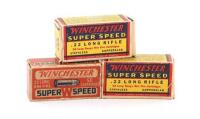 Vintage Boxes of Winchester Super Speed 22 Caliber Cartridges