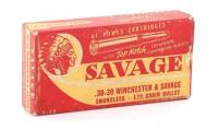 Collectible Box of Savage 30-30 Winchester Cartridges