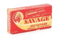 Collectible Box of Savage 303 Savage Cartridges