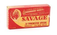 Collectible Box of Savage 32 Winchester Special Cartridges