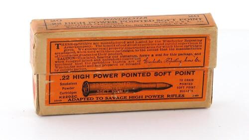 Collectible Sealed Box of Winchester 22 High Power Cartridges