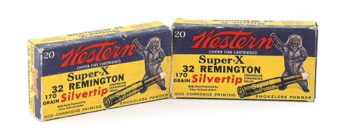 Collectible Boxes of Western Super-X Standing Grizzly 32 Remington Silvertip