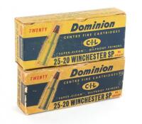 Vintage Boxes of Dominion 25-20 Winchester