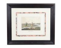 Nice Antique Lithograph ''Snipe Shooting''