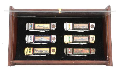 Franklin Mint Collector Series James Dietz Vietnam War Vehicle Cased Knife Set