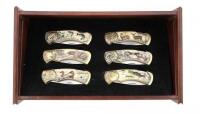 Franklin Mint Collector Series North American Wildlife Cased Knife Set