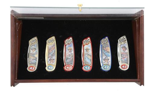 Franklin Mint Collector Series NASCAR Richard Petty Cased Knife Set