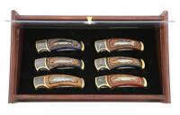 Franklin Mint Collector Series Fly Fishing Cased Knife Set