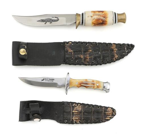 Fixed Blade Alligator Sheath Knives