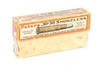 Vintage Box of Peters 30-30 Smokeless Ammunition