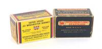 Collectible Boxes of Winchester 22 Hornet Ammunition