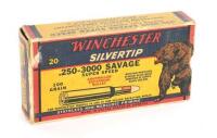 Collectible Winchester Grizzly Box of 250-3000 Savage Silvertip Ammunition