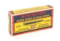 Collectible Box of Winchester 22 High Power Ammunition