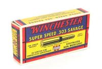 Collectible Box of Winchester 303 Savage Ammunition