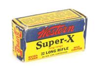 Vintage Box of Western Super-X 22 LR Long Range Ammunition