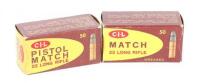 Collectible Boxes of C-I-L Match 22 LR Cartridges