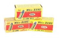 Collectible Boxes of Canadian Industries Limited Whiz-Bang 22 Cartridges