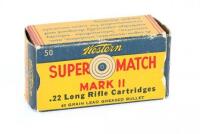 Collectible Box of Western Super Match Mark II 22 LR Ammunition