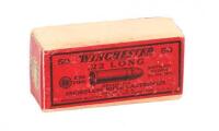 Collectible Sealed Box of Winchester 22 Long Greaseless Smokeless Rifle Cartridges