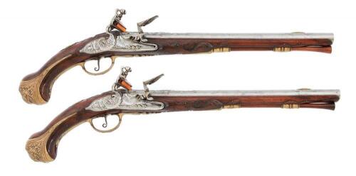 Exquisite Pair of Parisian Holster Pistols by Daniel Thiermay