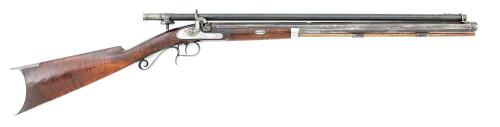 American Percussion Ladies Rifle with Telescopic Sight Attributed to Morgan James