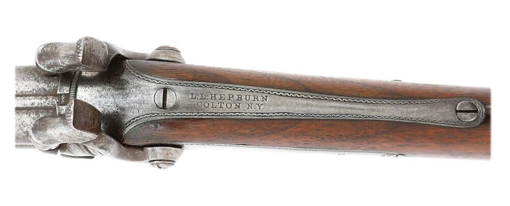 Rare L.L. Hepburn Four Barrel Swivel Breech Percussion Rifle