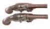 Superb Cased Pair of Diminutive Bavarian Percussion Pocket Pistols by Johan Adam Kuchenreuter - 3