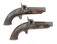 Rare Matched Pair of Memphis Percussion Pocket Pistols by Schneider & Co.