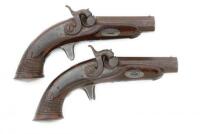 Rare Matched Pair of Memphis Percussion Pocket Pistols by Schneider & Co.