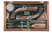 Wonderful Cased Pair of Percussion Pocket Pistols by William & John Rigby