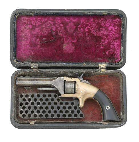 Early & Scarce Smith & Wesson No. 1 First Issue Second Type Revolver with Gutta-Percha Case