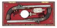 Exquisite Cased Pair Of Percussion Target Or Sporting Pistols by Anton Lebeda