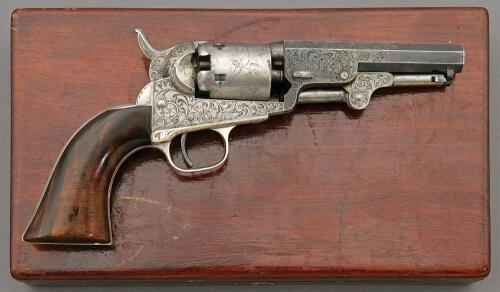 Wonderful Cased and Factory Young Engraved Colt 1849 Pocket Model Revolver