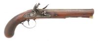 British Flintlock Coat or Dueling Pistol by J. Field