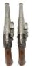 Pair of French Silver-Mounted Flintlock Pocket Pistols by Mollet - 5