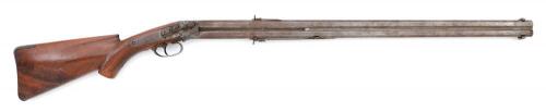 Unmarked Percussion Swivel Barrel Double Rifle