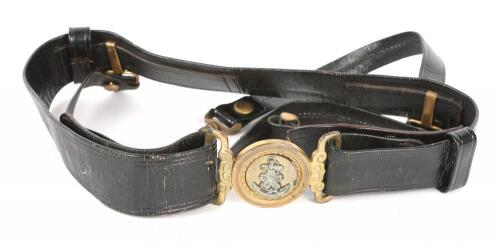 Rare Meiji-Era Japanese Naval Officer's Sword Belt