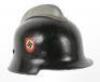 WWII German Fire Police Stahlhelm with Comb