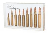 Weatherby Nine Cartridge Lucite Display Lot