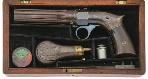 Lovely Cased Robbins & Lawrence Percussion Pepperbox