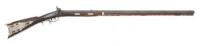 German Silver Mounted New Jersey Percussion Halfstock Sporting Rifle by Parker