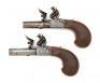 Very Fine Pair of Belgian Flintlock Muff Pistols - 2