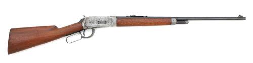 Fine Custom Engraved Winchester Model 55 Takedown Rifle