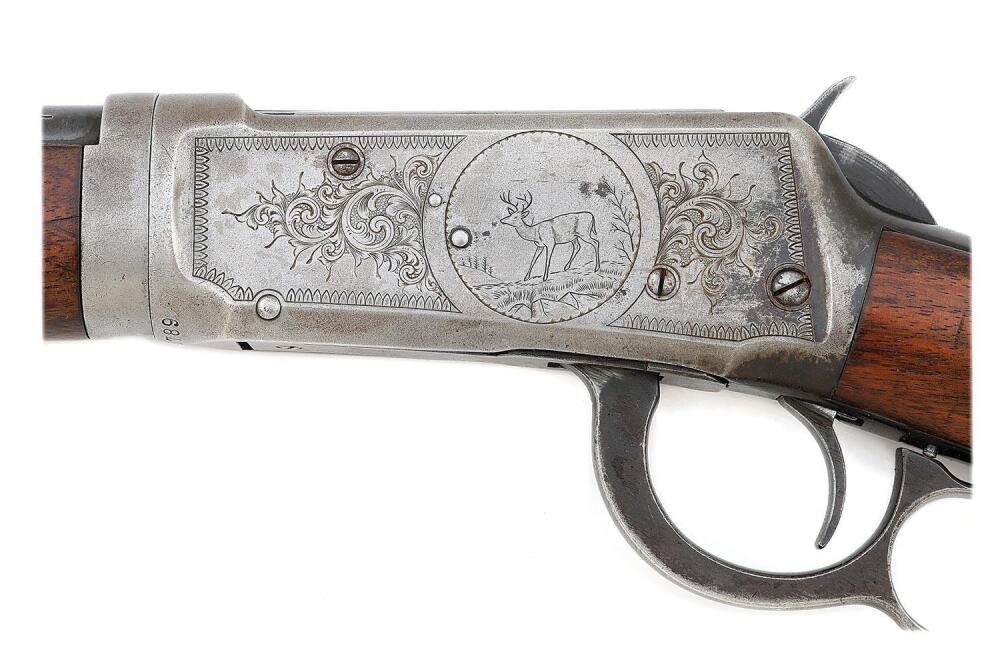 Fine Custom Engraved Winchester Model 55 Takedown Rifle